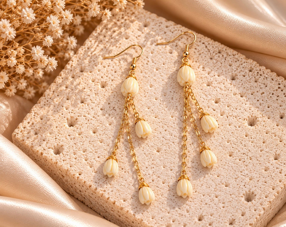 pikake tassel earrings