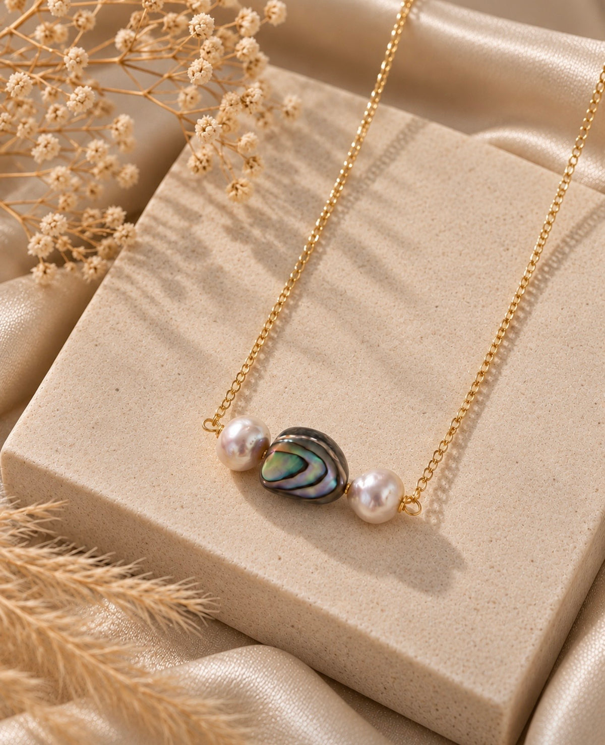 abalone aura necklace