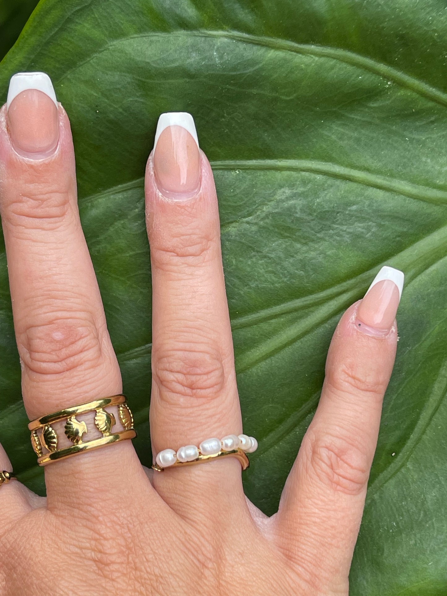 golden shell ring