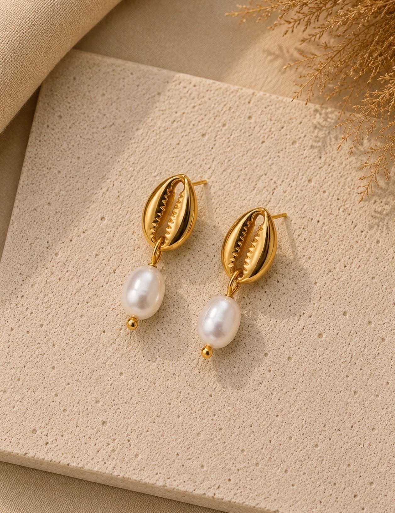cowrie fresh earrings