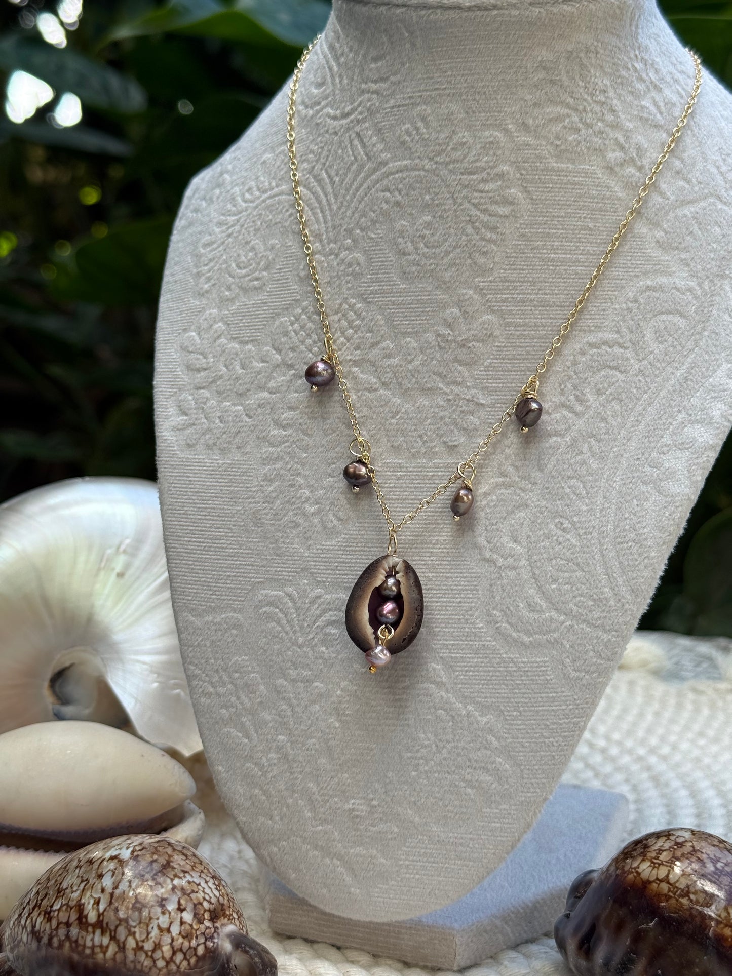 Puka Cowrie Necklace