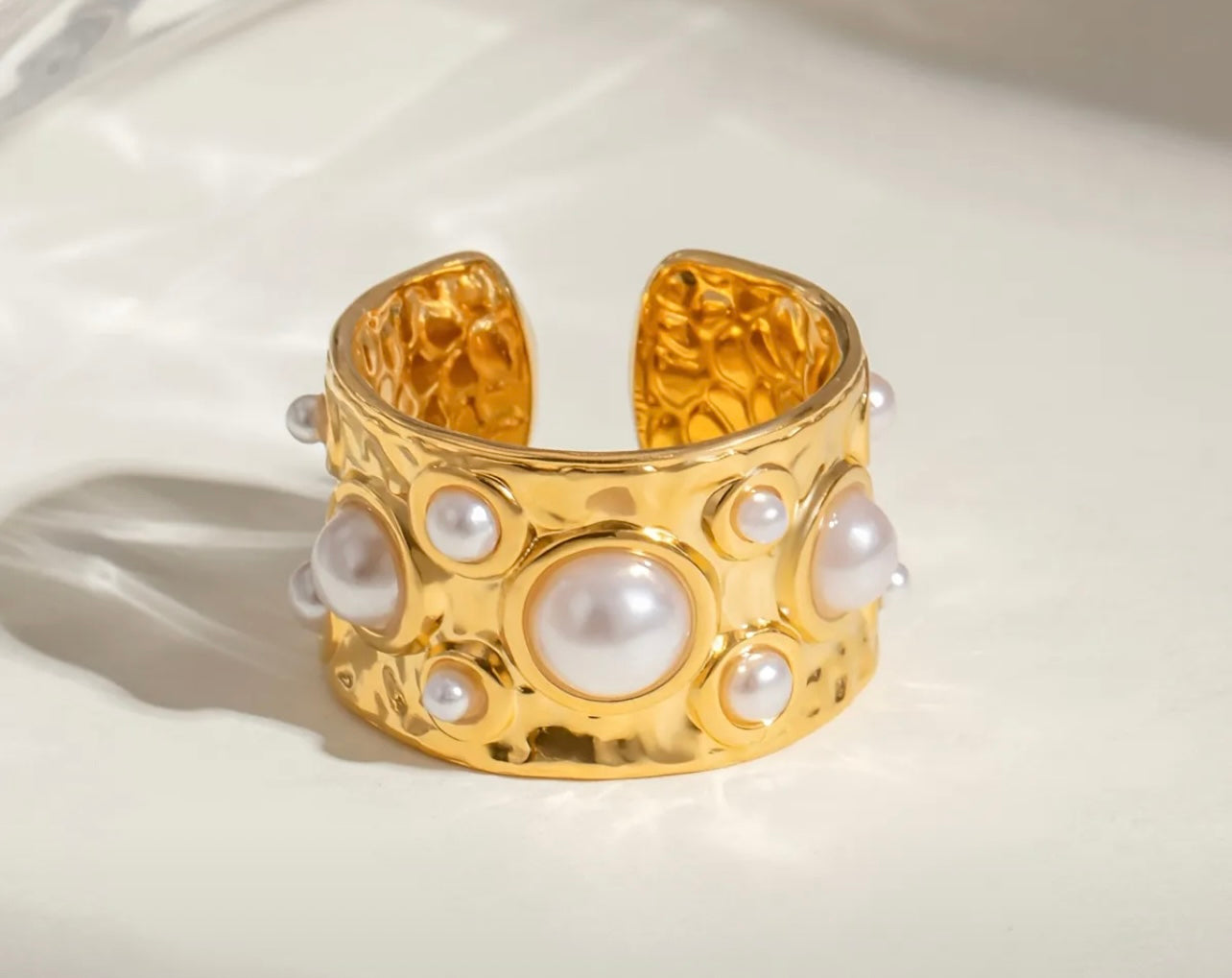 golden coral ring