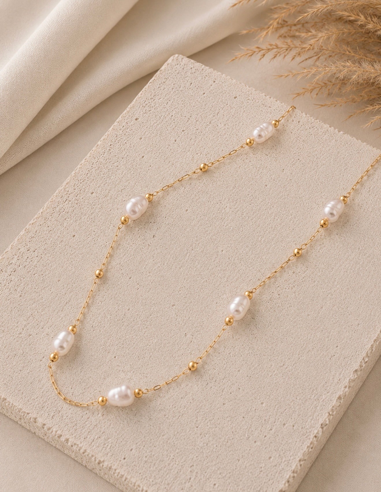 fresh pearl necklace