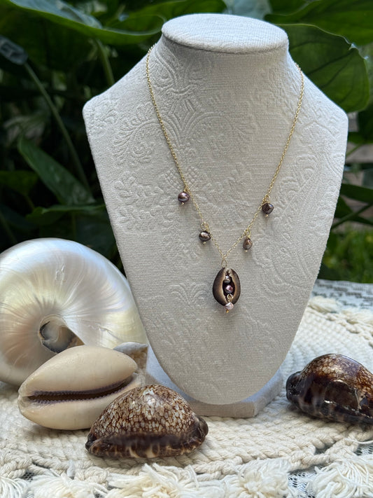 Puka Cowrie Necklace