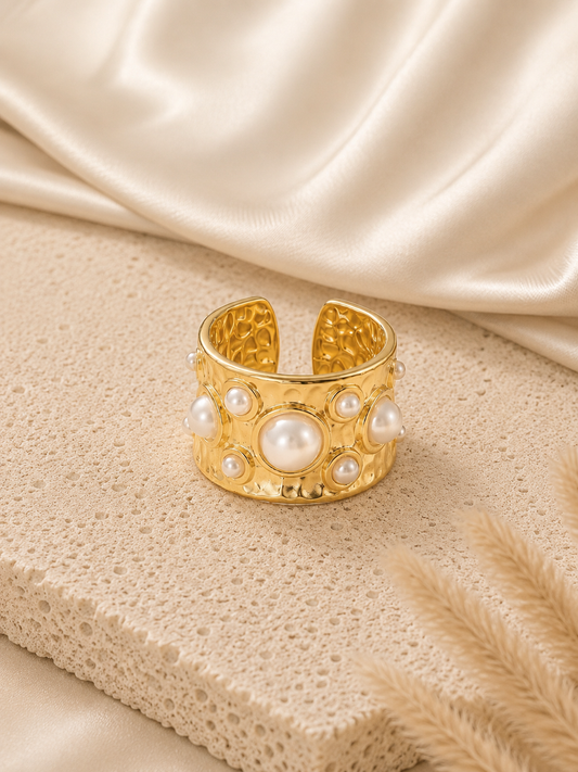 golden coral ring