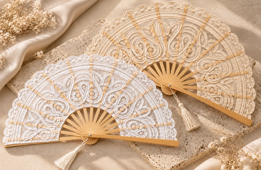 vintage lace fan