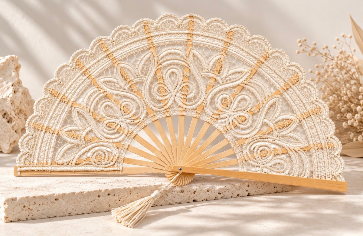 vintage lace fan