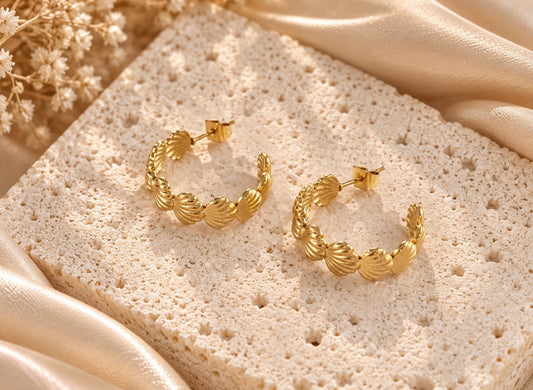 scallop earrings