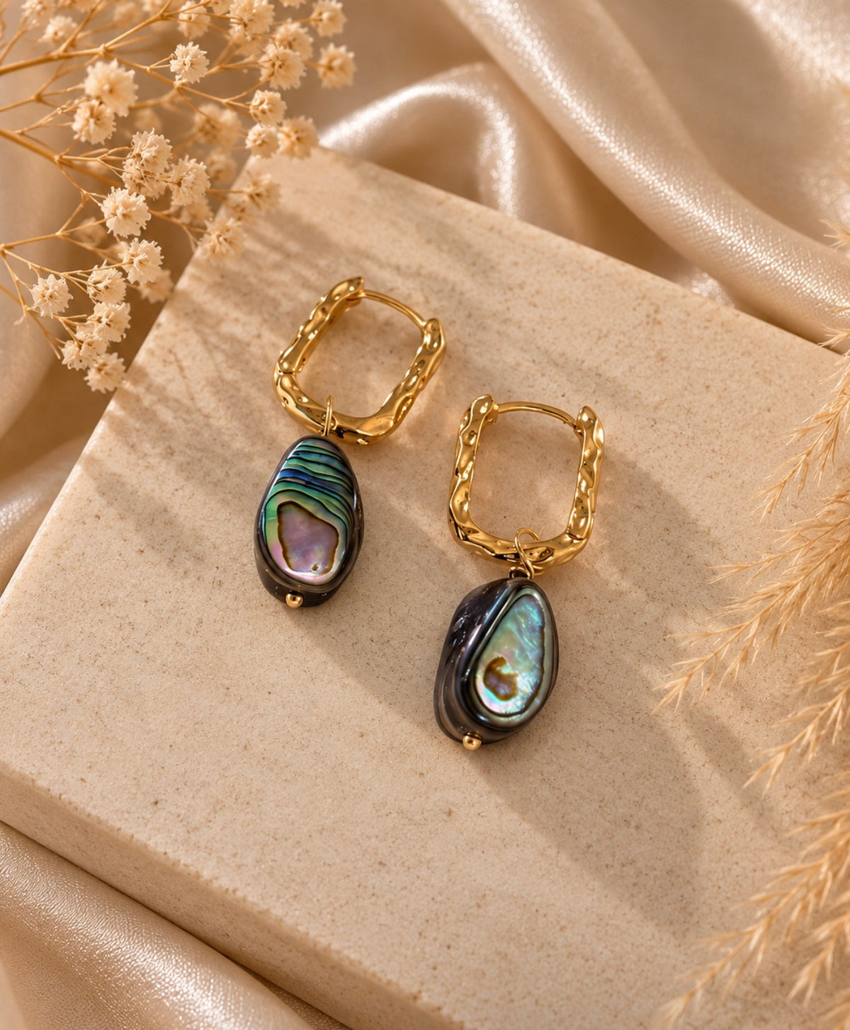 abalone oracle earrings