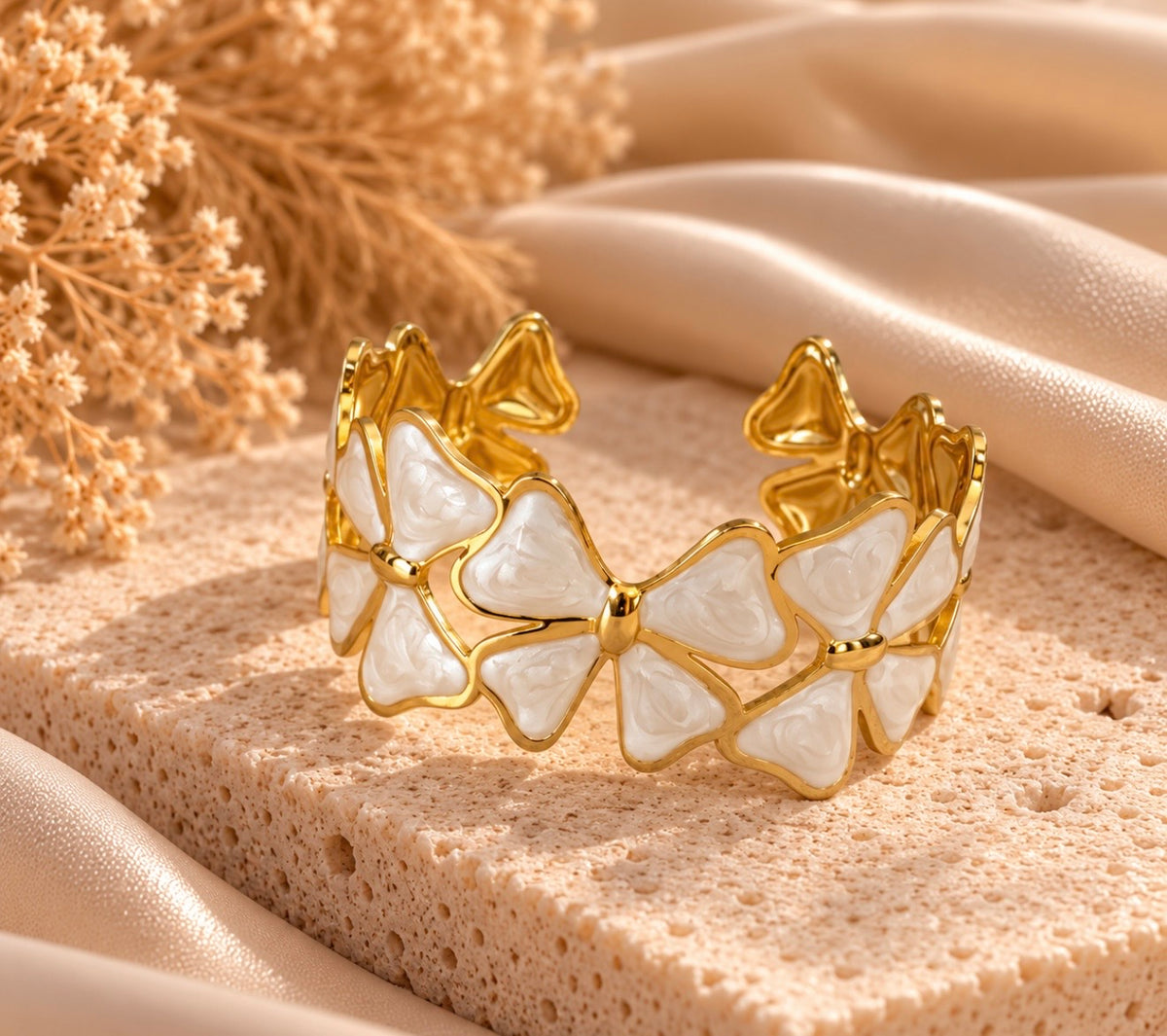 ivory bloom cuff
